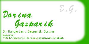 dorina gasparik business card